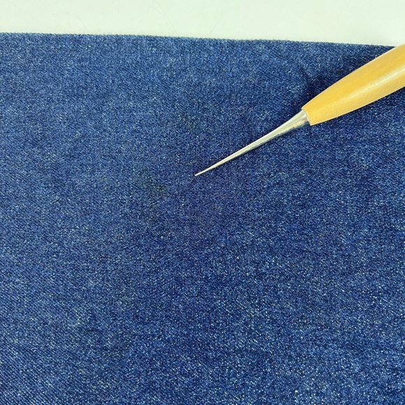 Pier 1 Placemats Set Of 9 Denim Beaded Fringe Country Boho Western Flaws - Picture 6 of 13